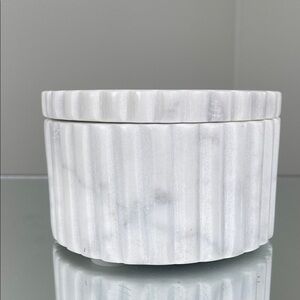Homegoods Storage Container Decorative Vanity Jewelry Cotton Ball Holder